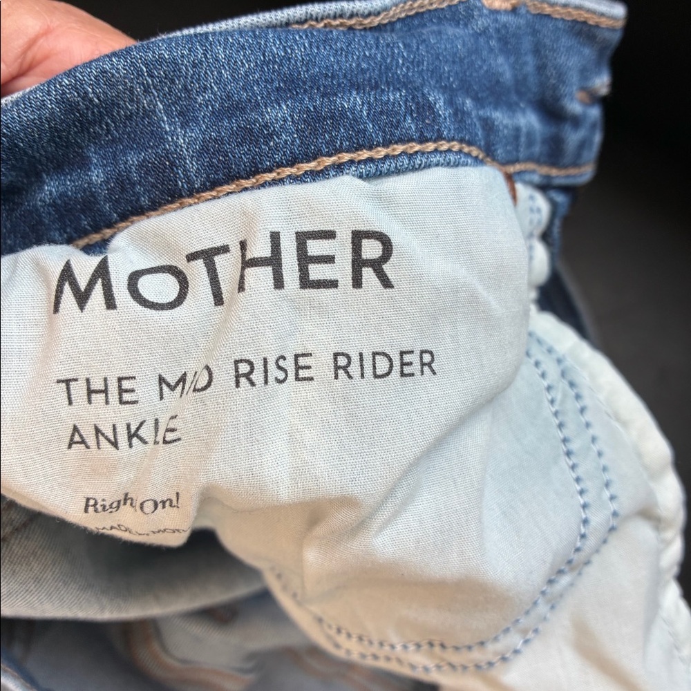 MOTHER jeans. The Mid Rise Rider ankle. Size 26 - Picture 3 of 6